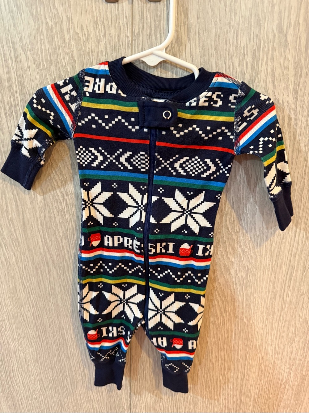 Hanna Andersson Apres ski Organic cotton winter onesie 0-3 - Picture 2 of 4